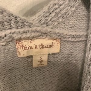 Soft cotton, gray long cardigan with pockets